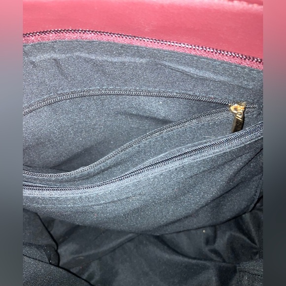 Sarah Coventry Burgandy Shoulder Bag w/ Woven Texture Like New - Picture 4 of 5